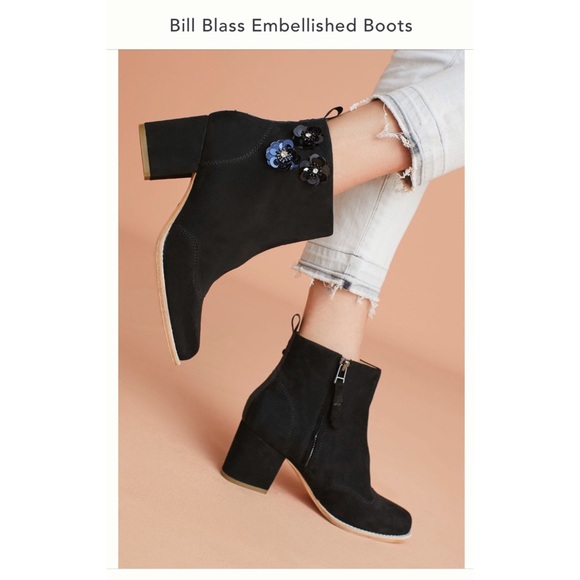EUC - Bill Blass Embellished Bootie - 8 (black) - Picture 2 of 10